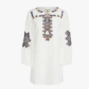 Figue Dress Nara Tunic Embroidered Size Large